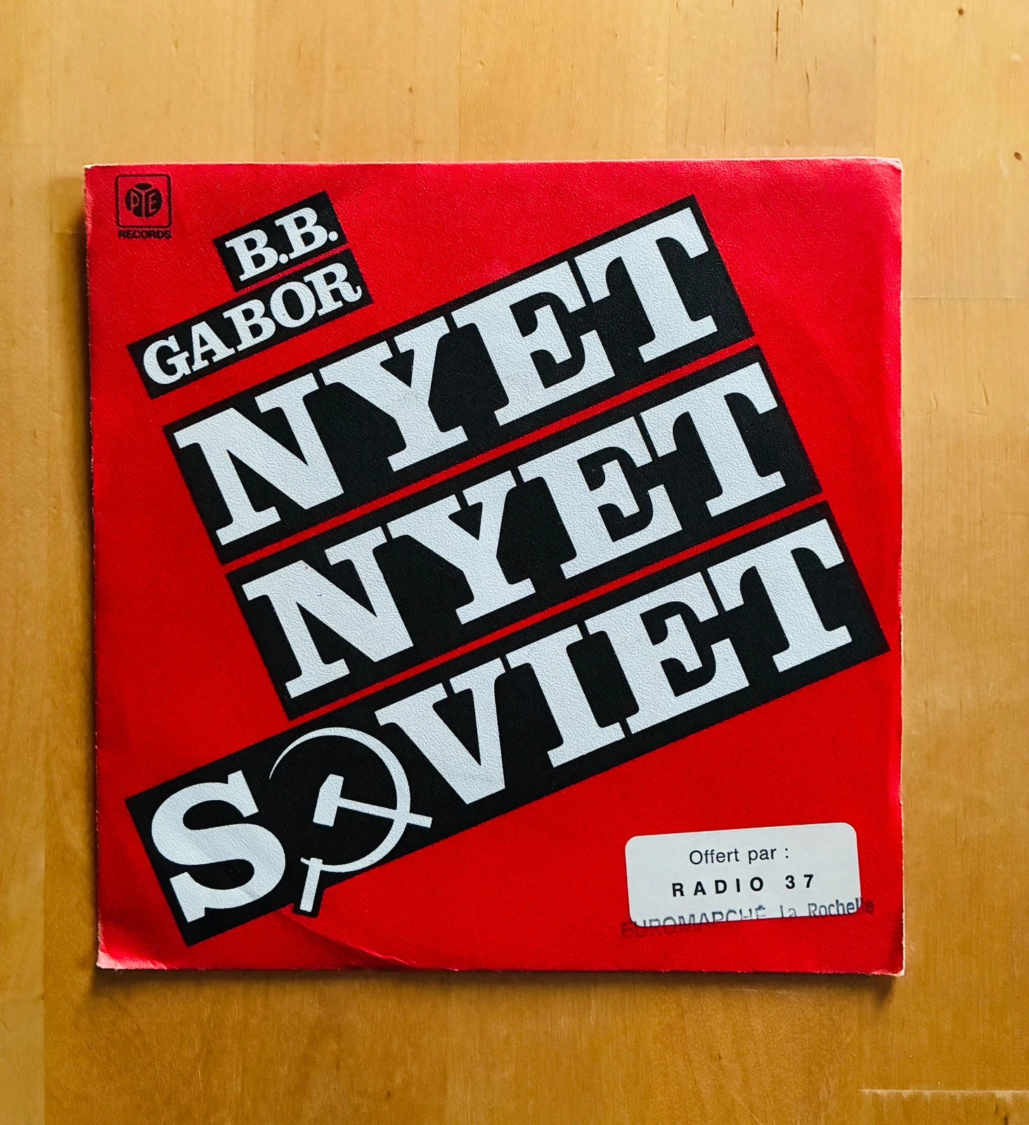 Disque vinyle 45T BB Gabor Nyet Nyet Soviet.